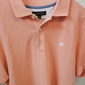 Men's Banana Republic Short sleeve polo Coral Large